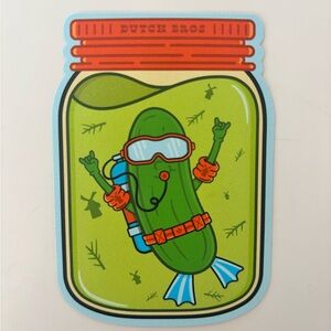 Dutch Bros Scratch n Sniff Pickle Sticker